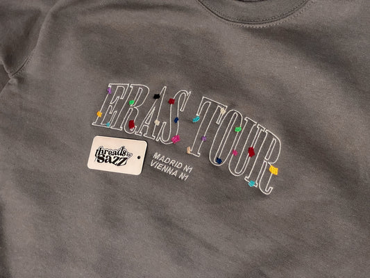 "eras tour" customizable embroidered crewneck