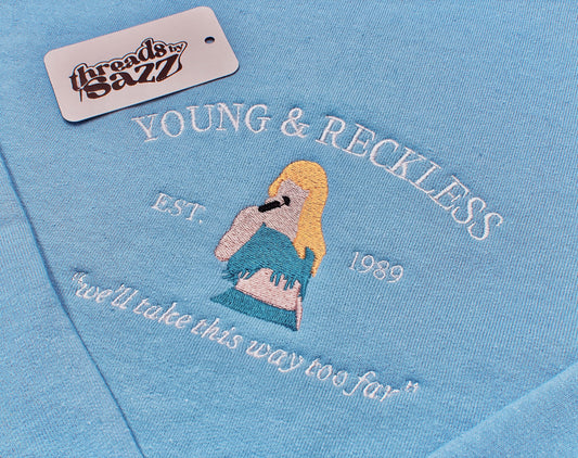 BLANK SPACE embroidered sweatshirt crewneck / 1989 / Young & Reckless / by Taylor Swift inspired / merchandising hoodie