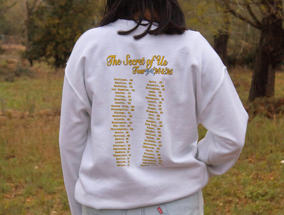 tsou tour · embroidered crewneck