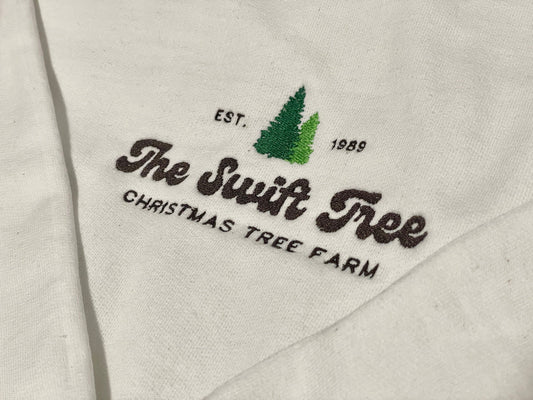 Christmas Tree Farm embroidered sweatshirt / Taylor Swift Inspired / perfect xmas gift for a swiftie / crewneck hoodie